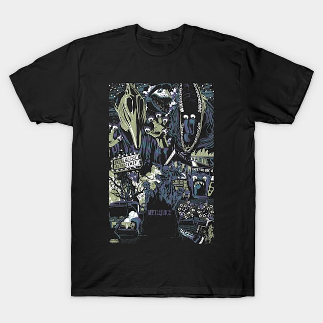 Beetlejuice T-Shirt by fmidgleystrand